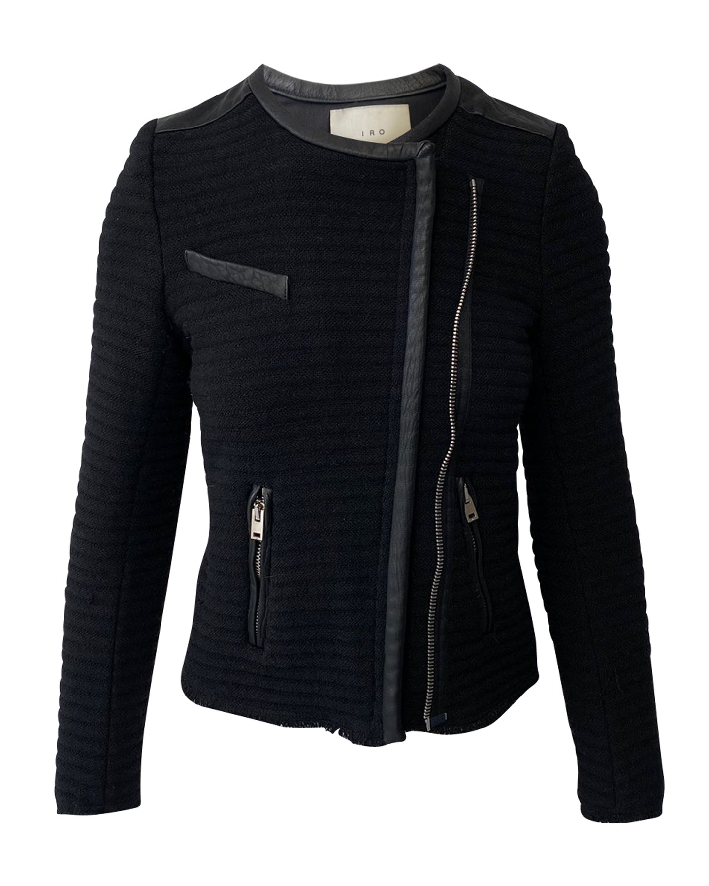 Iro Schwarze Abendjacke aus Fleecewolle