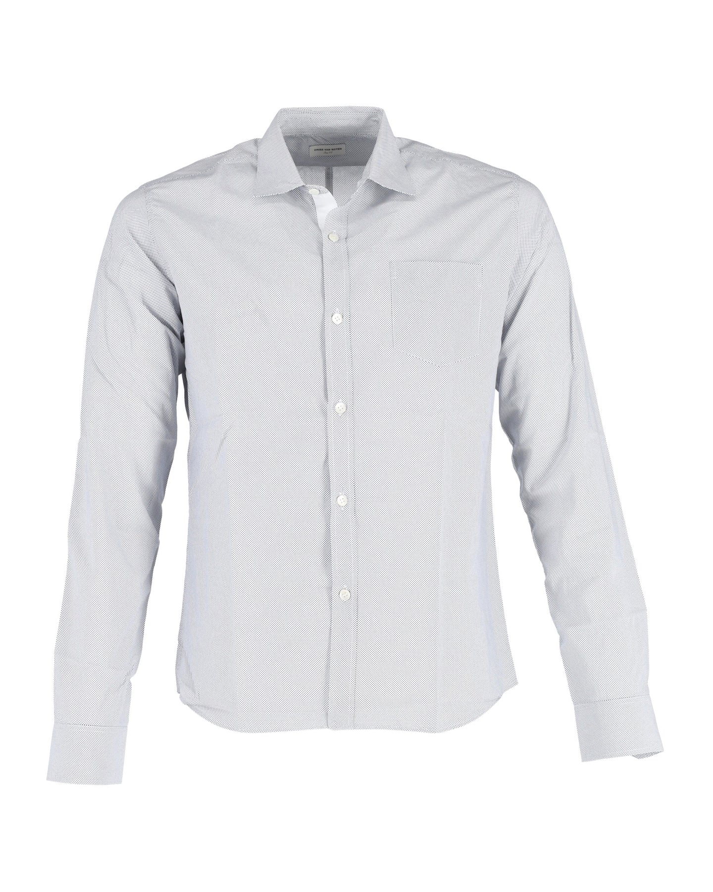 Dries Van Noten Bedrucktes Hemd aus hellblauer Baumwolle