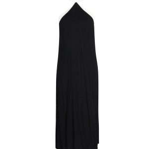 Reformation Damaris Kleid in schwarz und Elfenbein Viskose