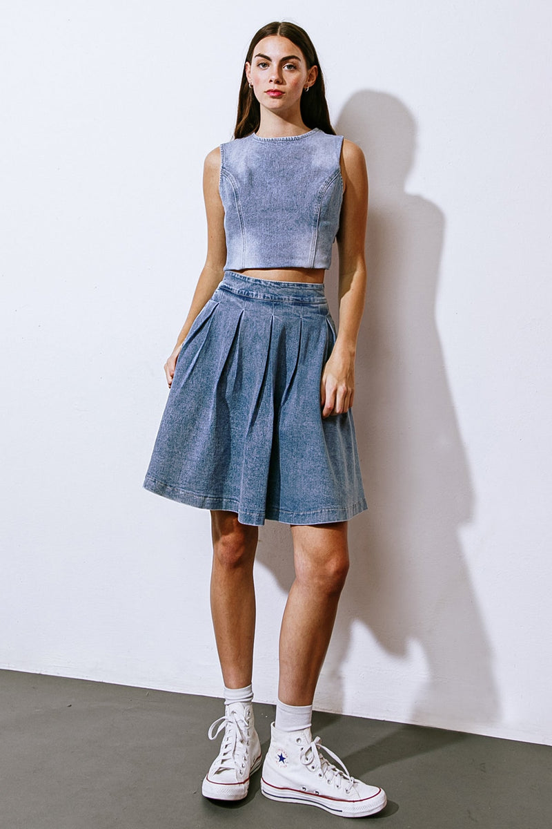 IHRE AUGEN AUF MINE Denim MINI Rock
