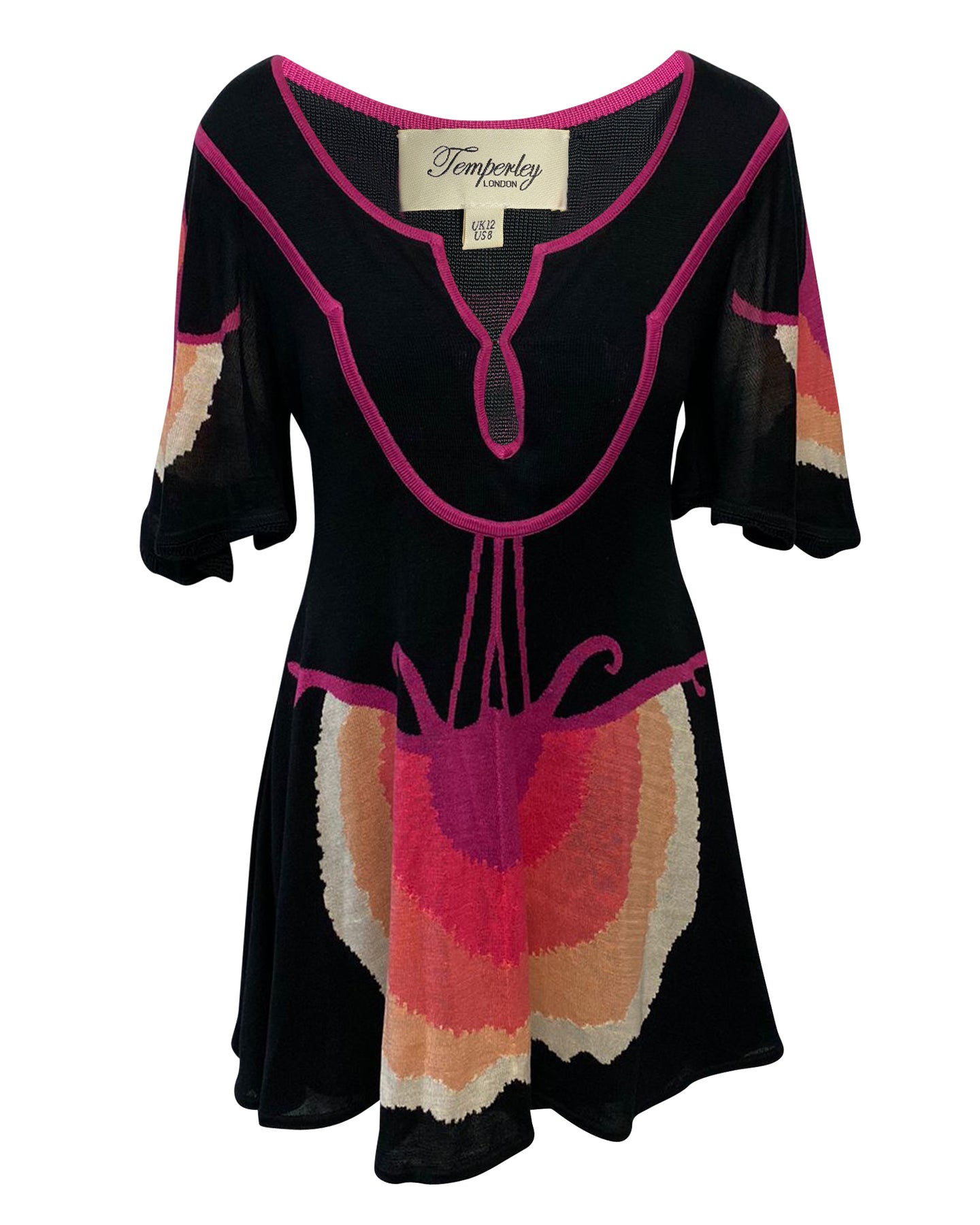 Temperley London Gestricktes Kleid aus mehrfarbiger Seide