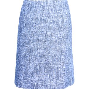 Boss Knielanger Rock aus blauer Viskose