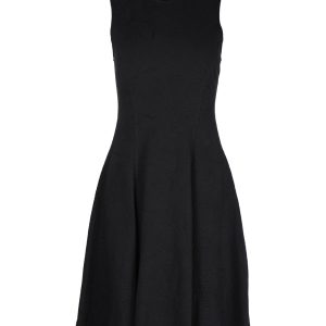 Theory florales a-line Skater Kleid aus schwarzer Baumwolle 7748682907708