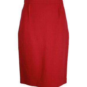 Roland Mouret Arreton Bleistiftrock aus roter Wolle 7748681629756