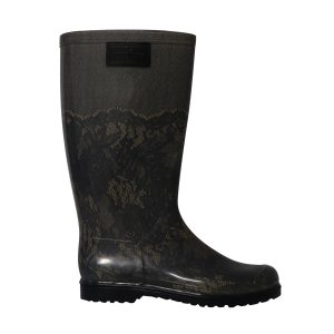 Valentino Regenstiefel mit Schnürung aus schwarzem Gummi