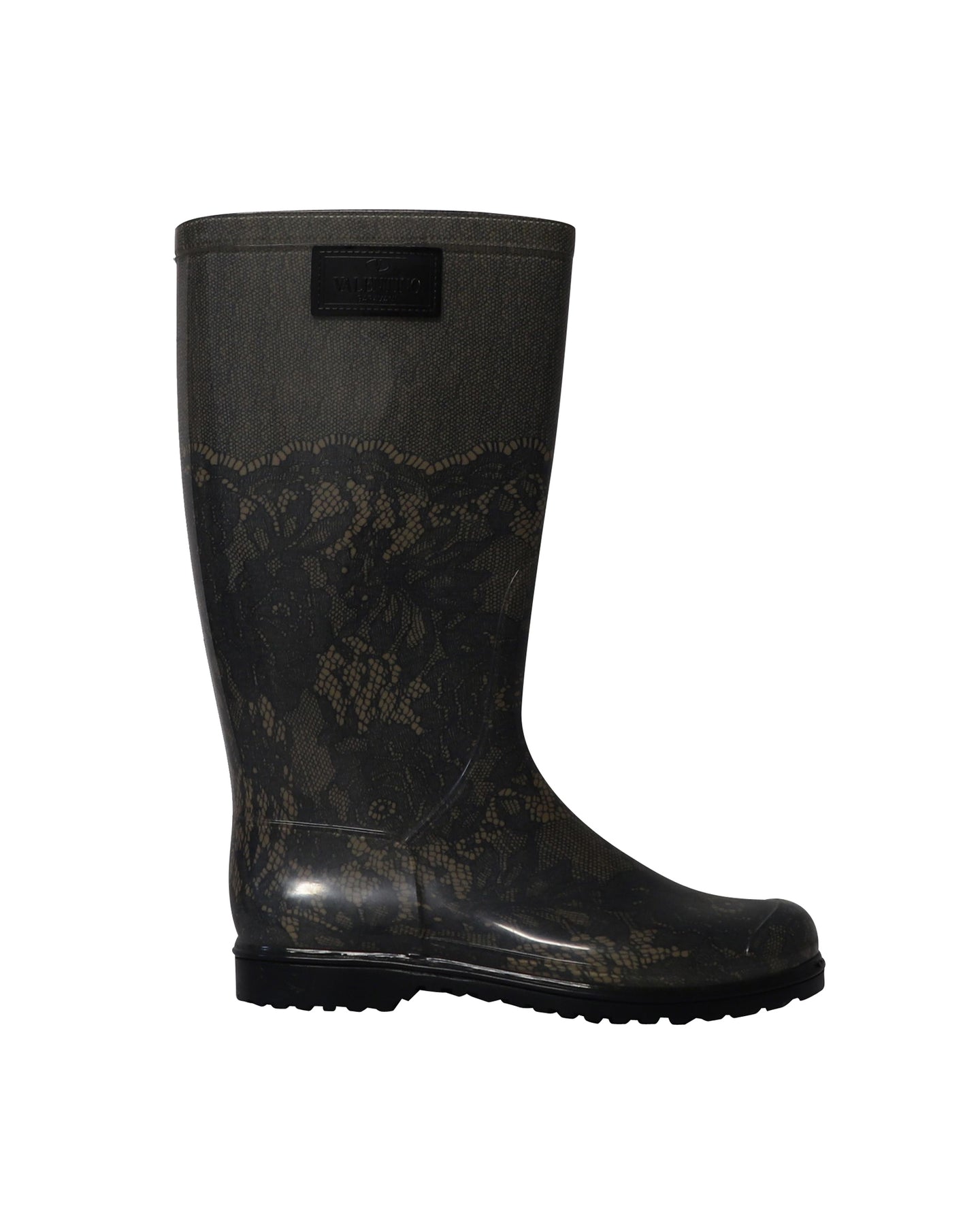 Valentino Regenstiefel mit Schnürung aus schwarzem Gummi
