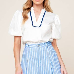 VALERIA PULVER Blau gewebt SKORT