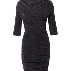 Maje Riola Stretch Bodycon Minikleid aus schwarzem Polyamid