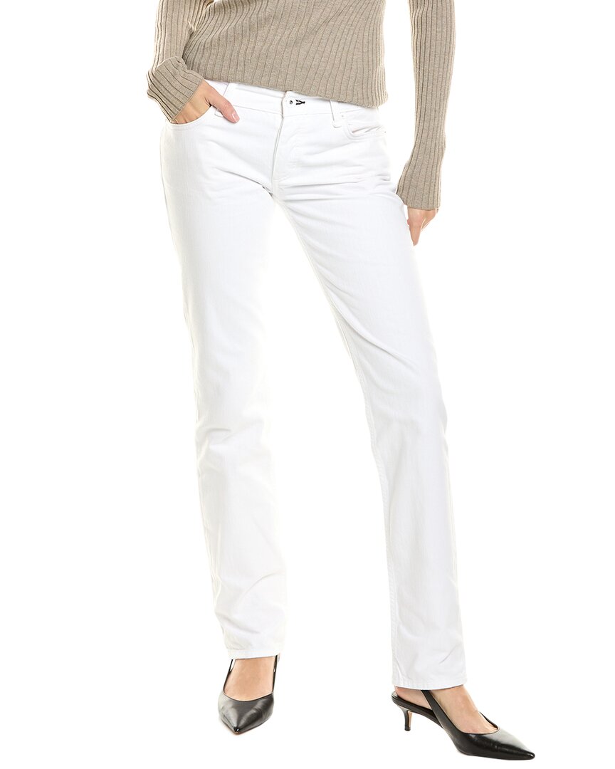 Rag & Bone Piper Bright White Low-Rise Straight Jeans