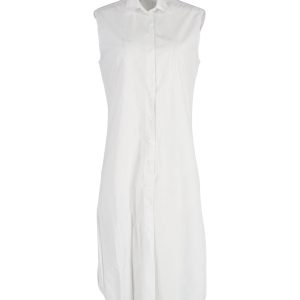 Alaïa ärmelloses Kleid aus weißer Baumwolle – Hemd