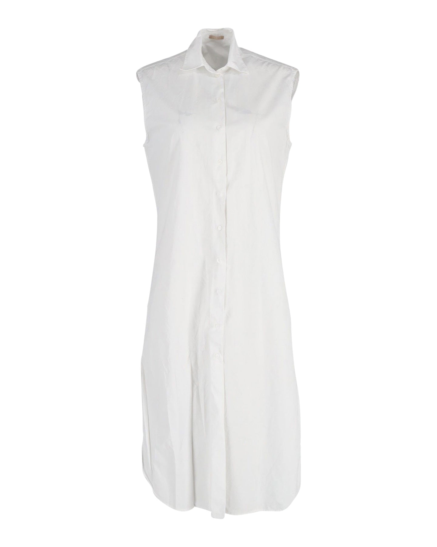 Alaïa ärmelloses Kleid aus weißer Baumwolle – Hemd