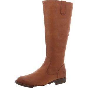 Shaunie Leder massive kniehohe Stiefel