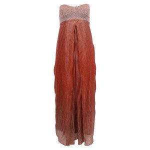 Diane Von Furstenberg Strapless Midikleid aus burgundischer Seide 7748688052284