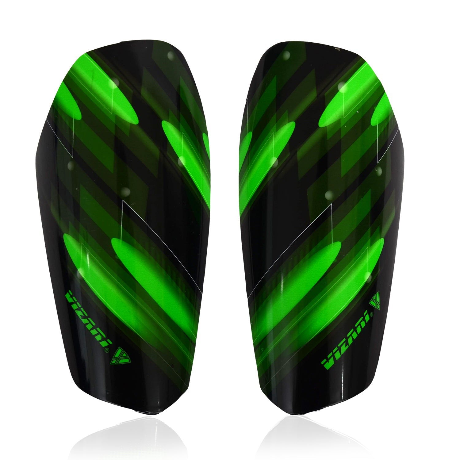 Vizari Salinas Soccer Shin Guard mit Taschenärmel-Grün/Schwarz