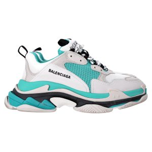 Balenciaga Triple S Sneaker aus Polyurethan in Grau und Petrol
