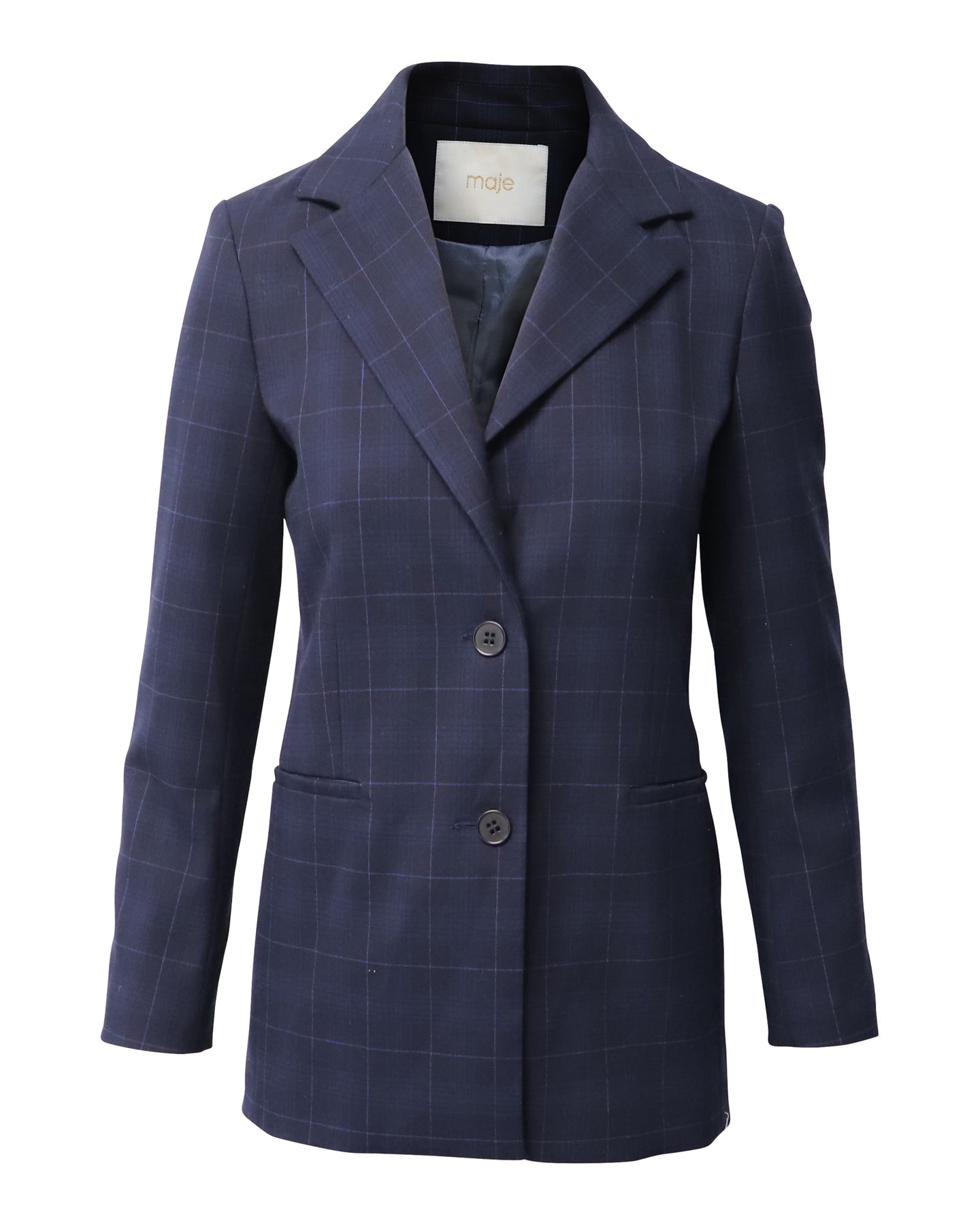 Maje Jacke aus dunkelblauem Polyester