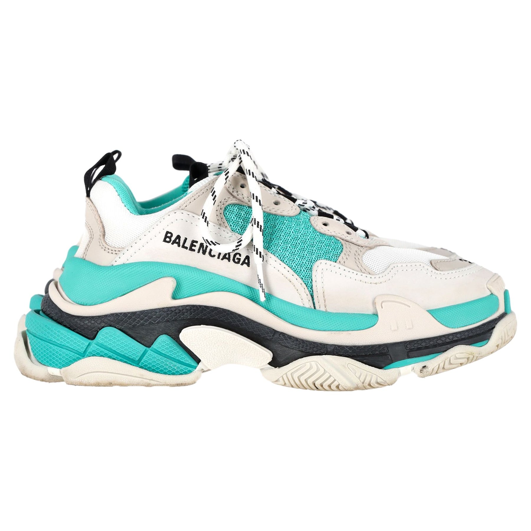 Balenciaga Sneaker Triple S aus türkisfarbenem Polyester