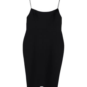 Alex Perry Kleid aus schwarzem Polyester mit Rundhalsausschnitt