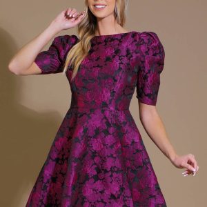 TRUE LOVER Jacquard Minikleid gewebt