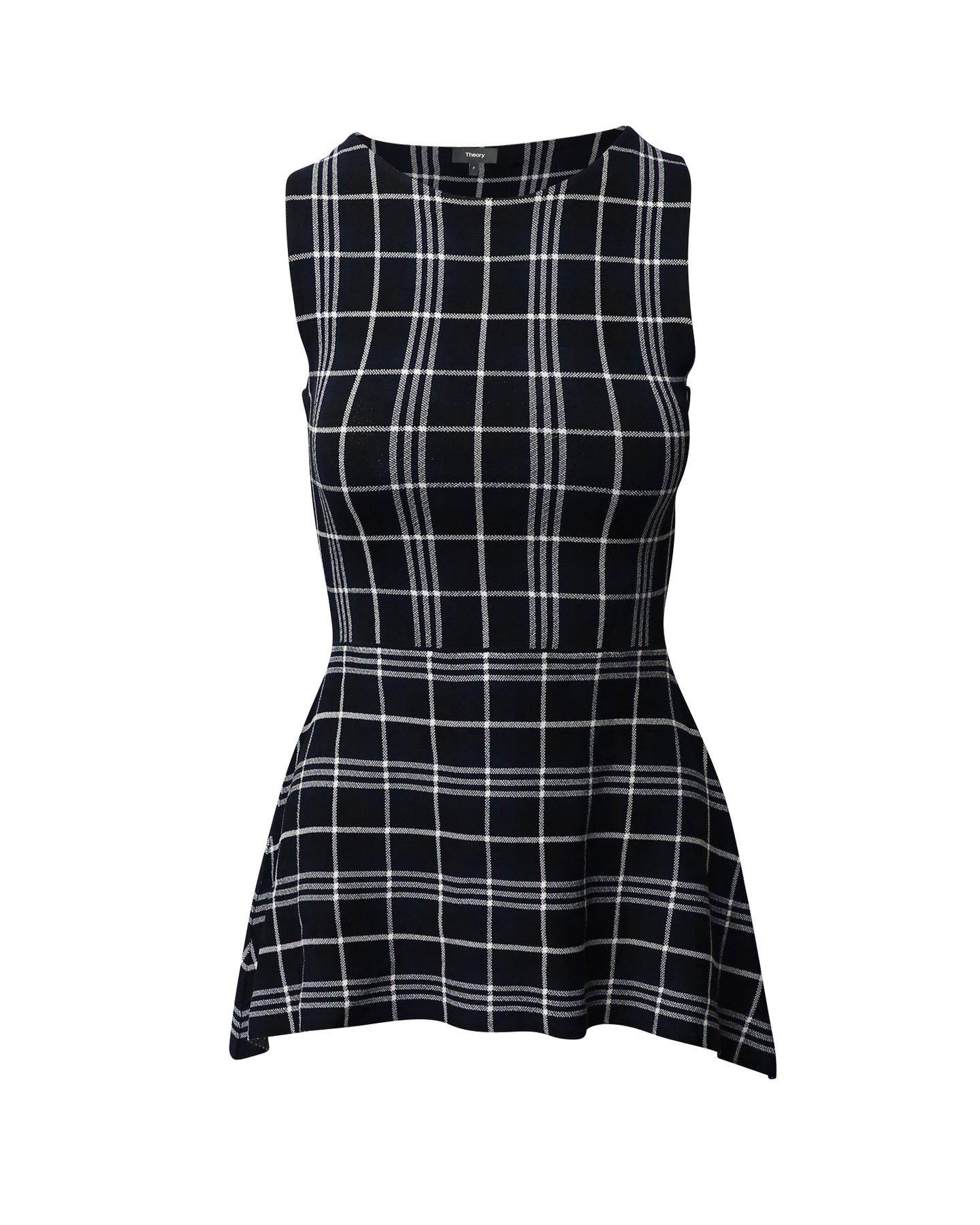 Theory Kalora Lustrate Bluse aus Peplum in Marineblau Viskose