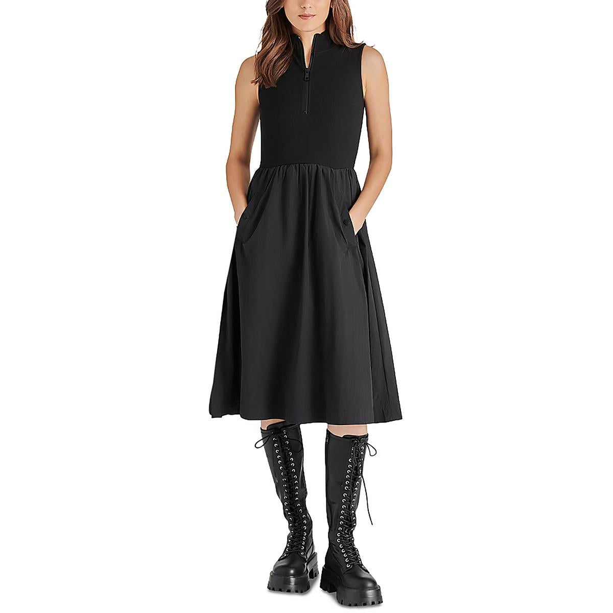 Langes Fit & Flare Kleid mit Muster