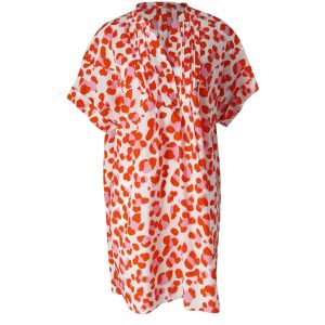 Diane Von Furstenberg V-Ausschnitt Kleid aus mehrfarbiger Baumwolle