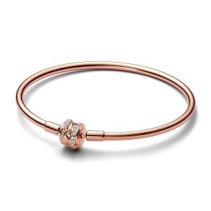 14K Armreif mit Shooting Star 17cm in Roségold