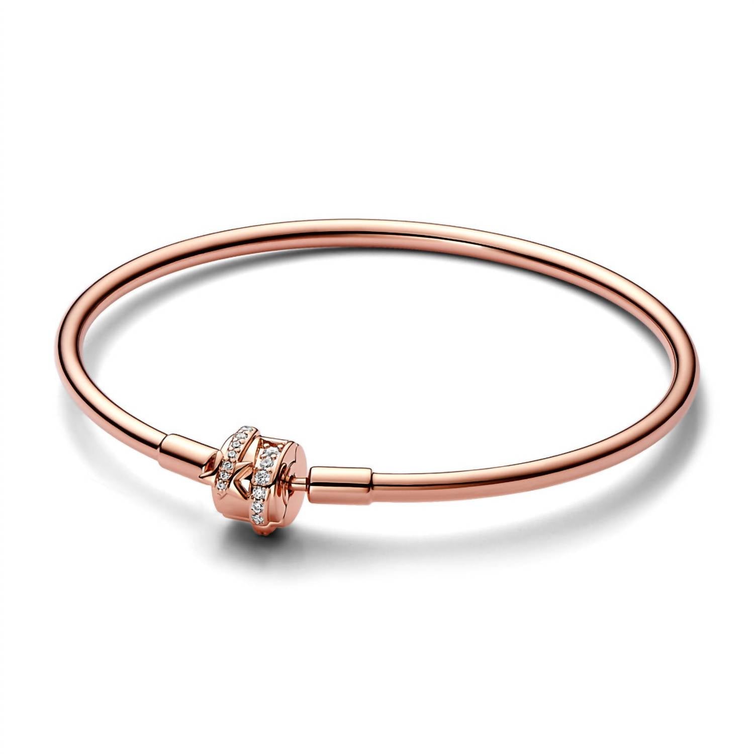 14K Armreif mit Shooting Star 17cm in Roségold