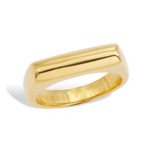 Gold überzogen breiten Siegelring