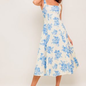 BLUEBELL BREEZE Gewebtes Midikleid
