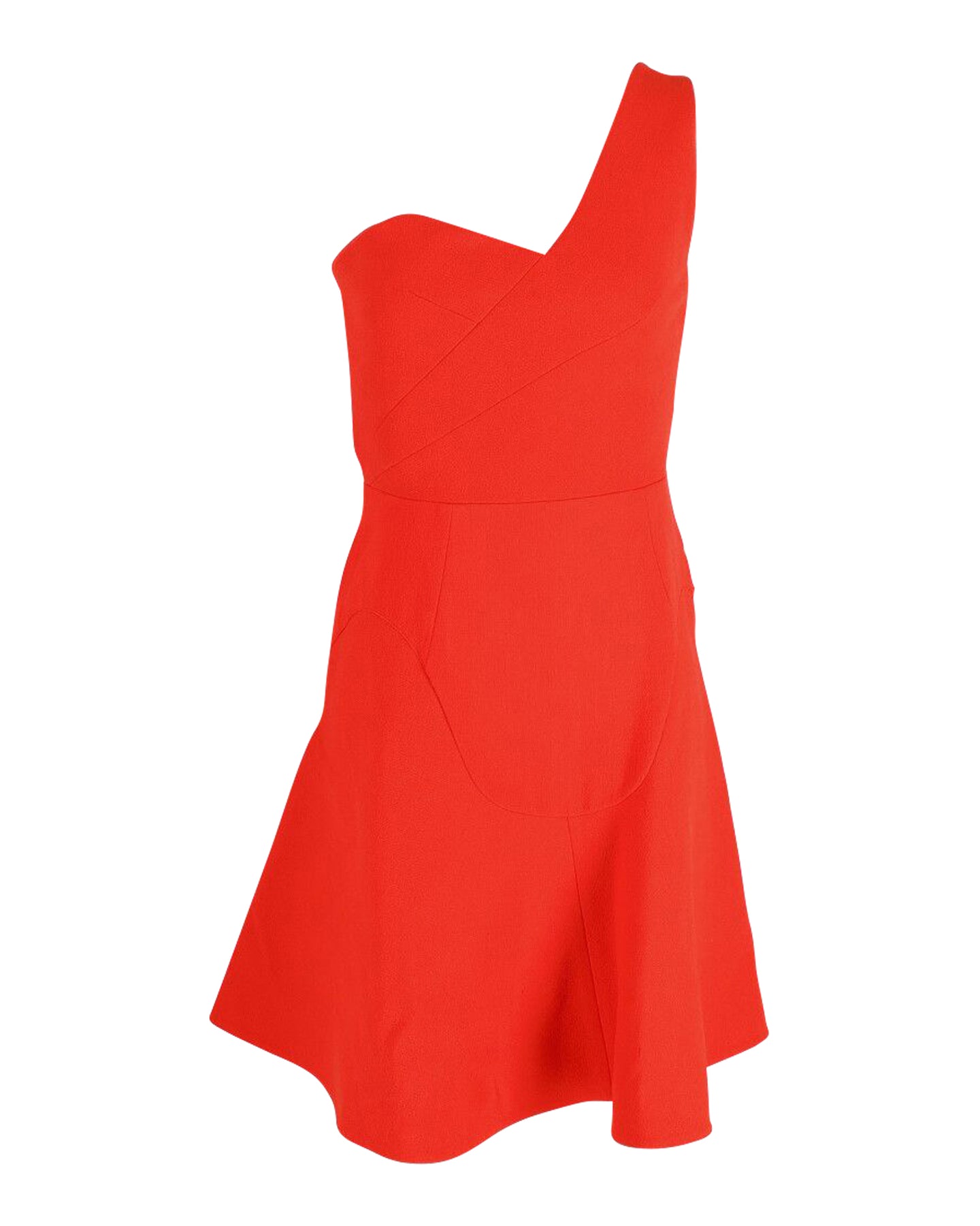 Roland Mouret Minikleid mit einem Riemen aus orangefarbener Wolle