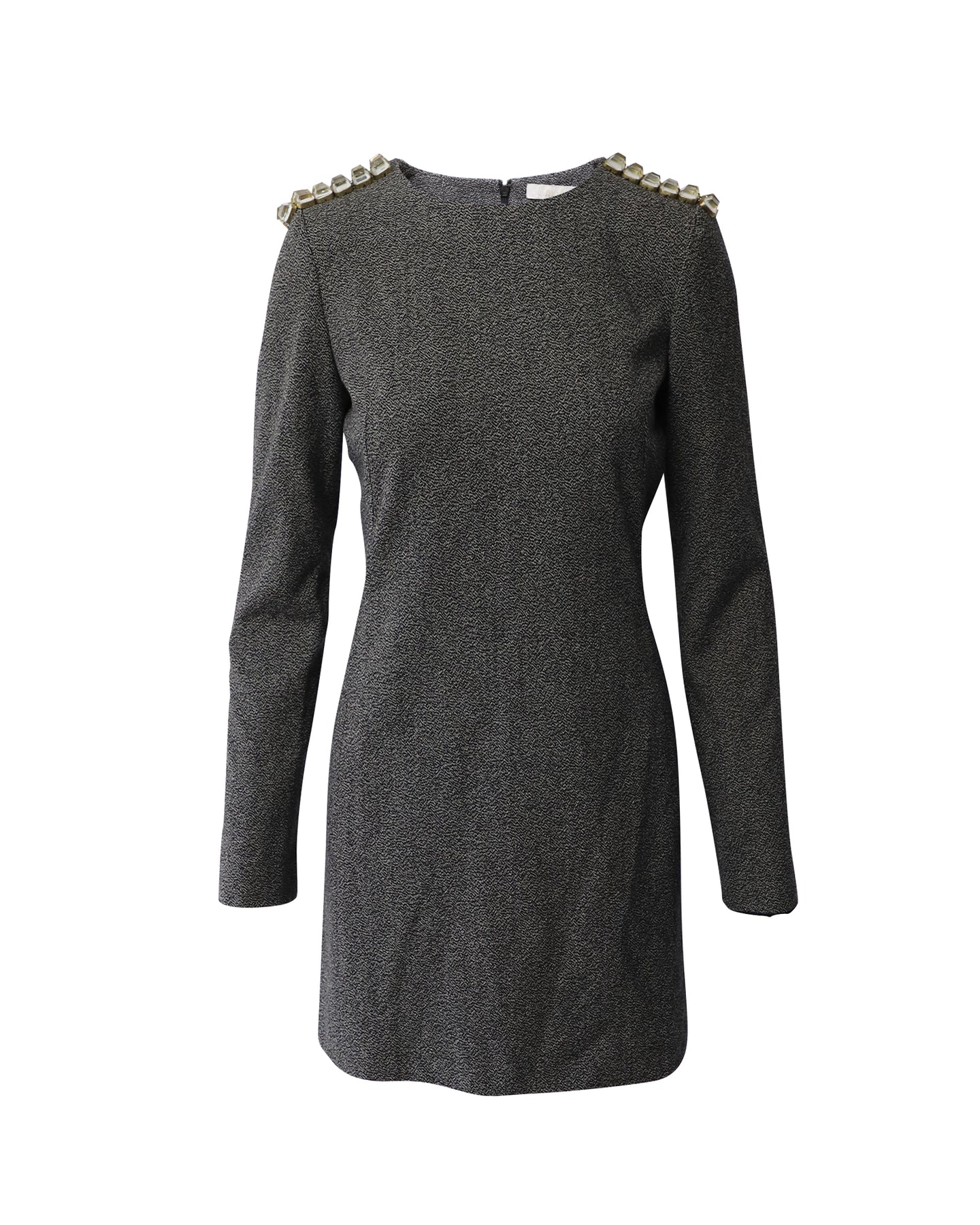 Chloe Epaulettes Mantelkleid aus schwarzer Wolle