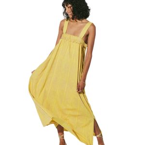 Melani Ankle Kleid in Kamelien