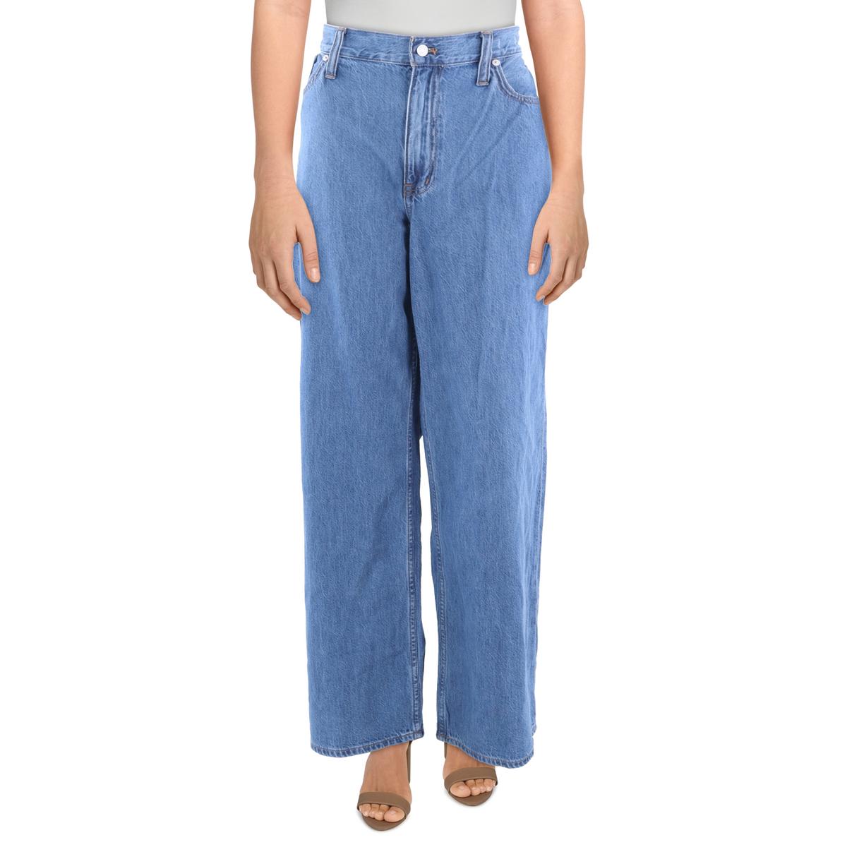 Jeans aus Denim mit weitem Bein