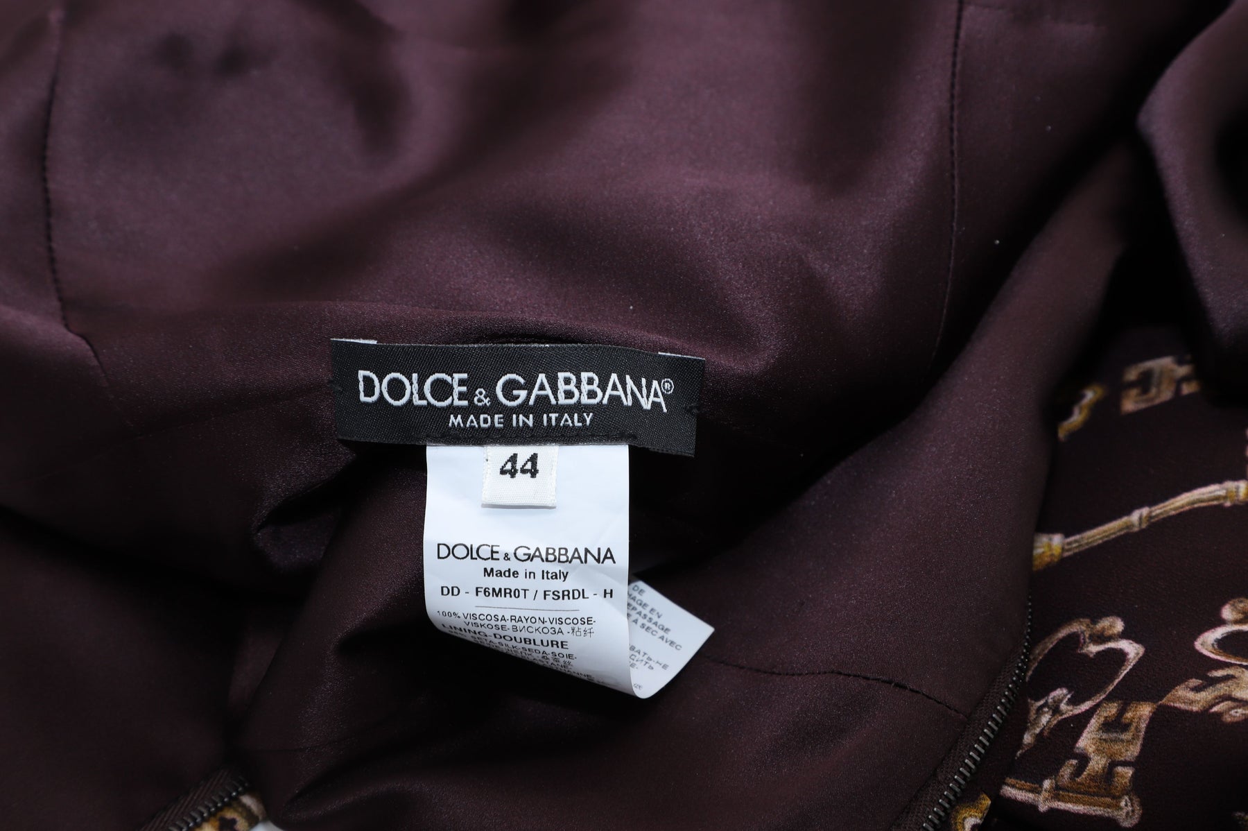 Dolce & Gabbana Schlüsselanhänger aus brauner Viskose