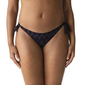 Venedig Bikini-Slips Taille Seile Bottom in schwarz