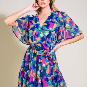 THINK OF ME gewebtes Minikleid