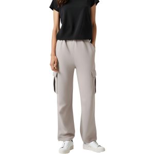 Mid Rise Cargo Sweatpants Pocket Schweißhosen aus Fleece