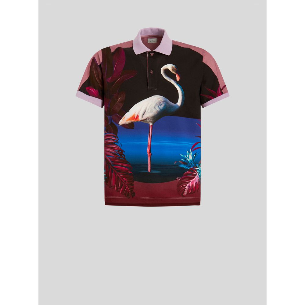 Poloshirt mit Flamingo