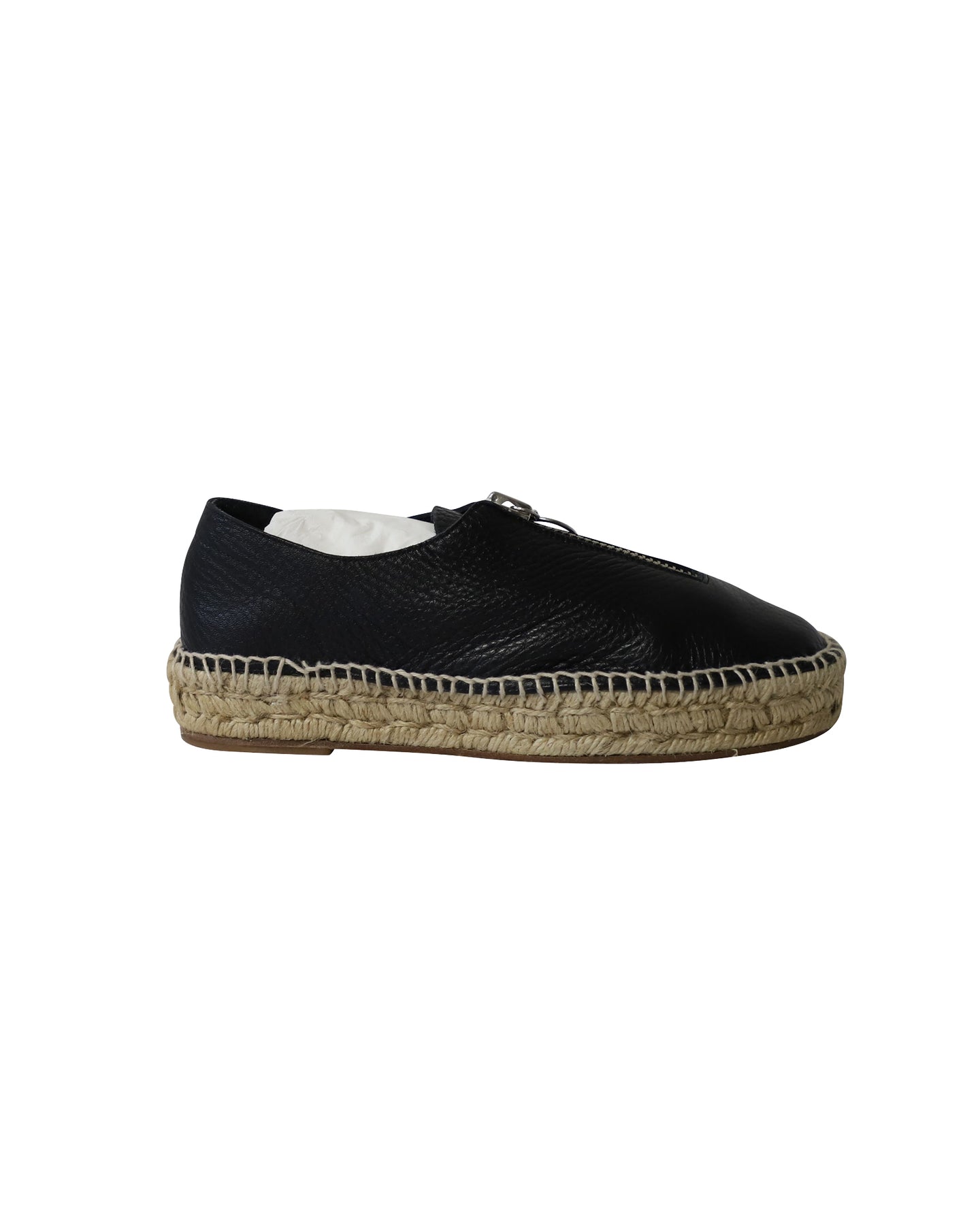 Alexander Wang Sneaker Devon Espadrille aus schwarzem Leder