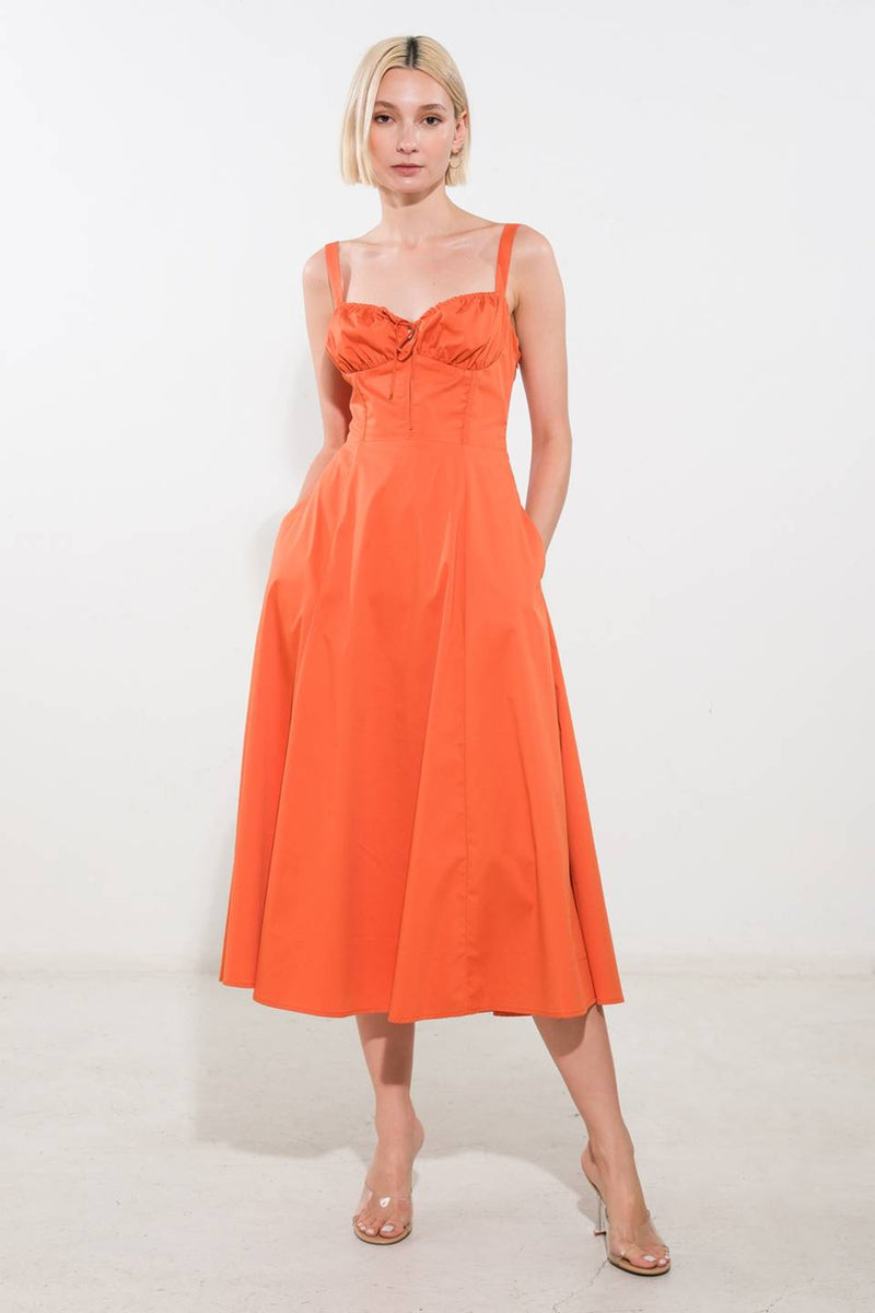 OZEANISCHE OPULENZ WOBEN MIDI Kleid