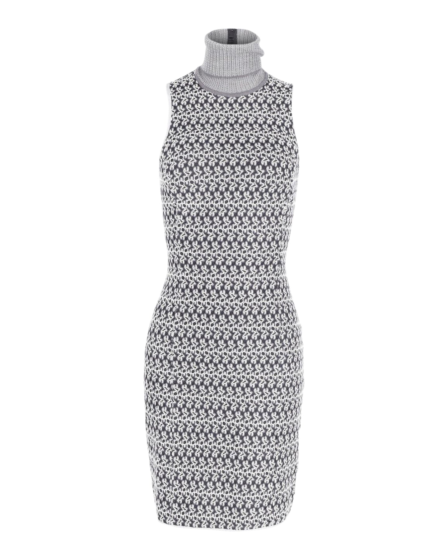 Missoni Kleid mit ärmellosem Rollkragen aus grauer Viskose