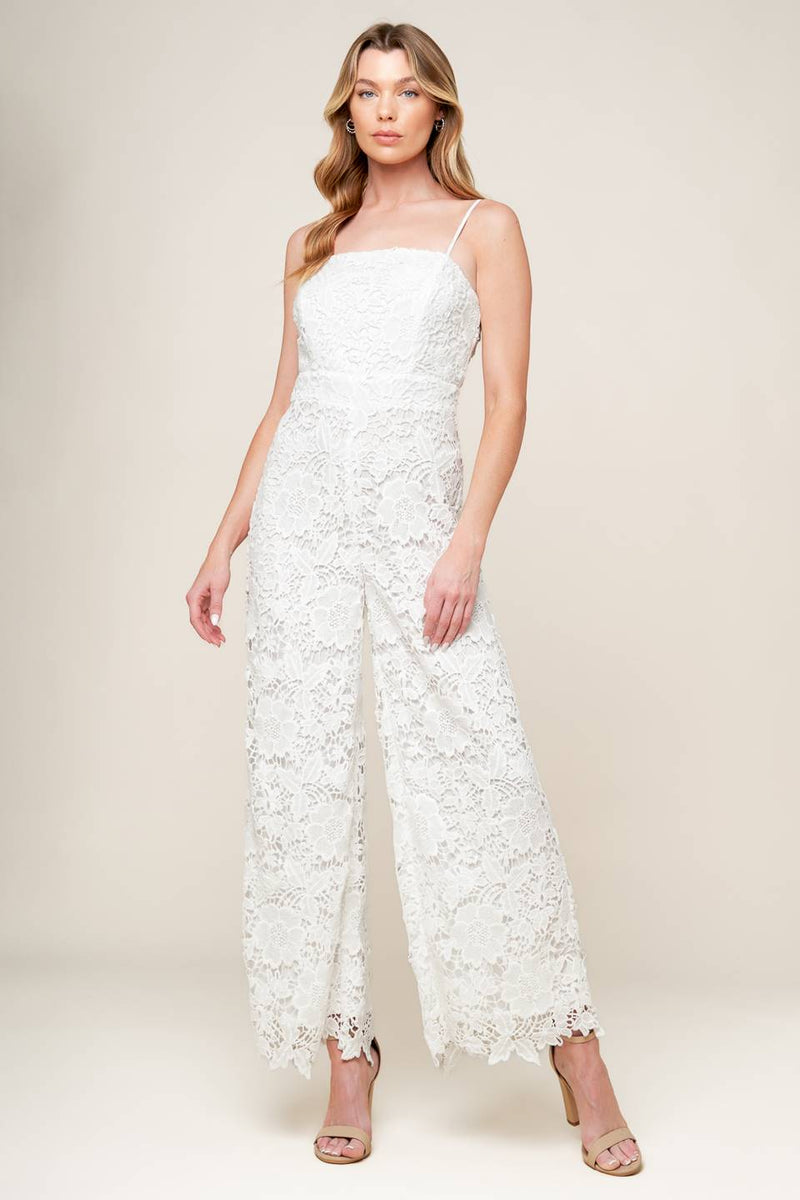 NUR GENUG VON WEISSEN WOCHEN Spitze Jumpsuit