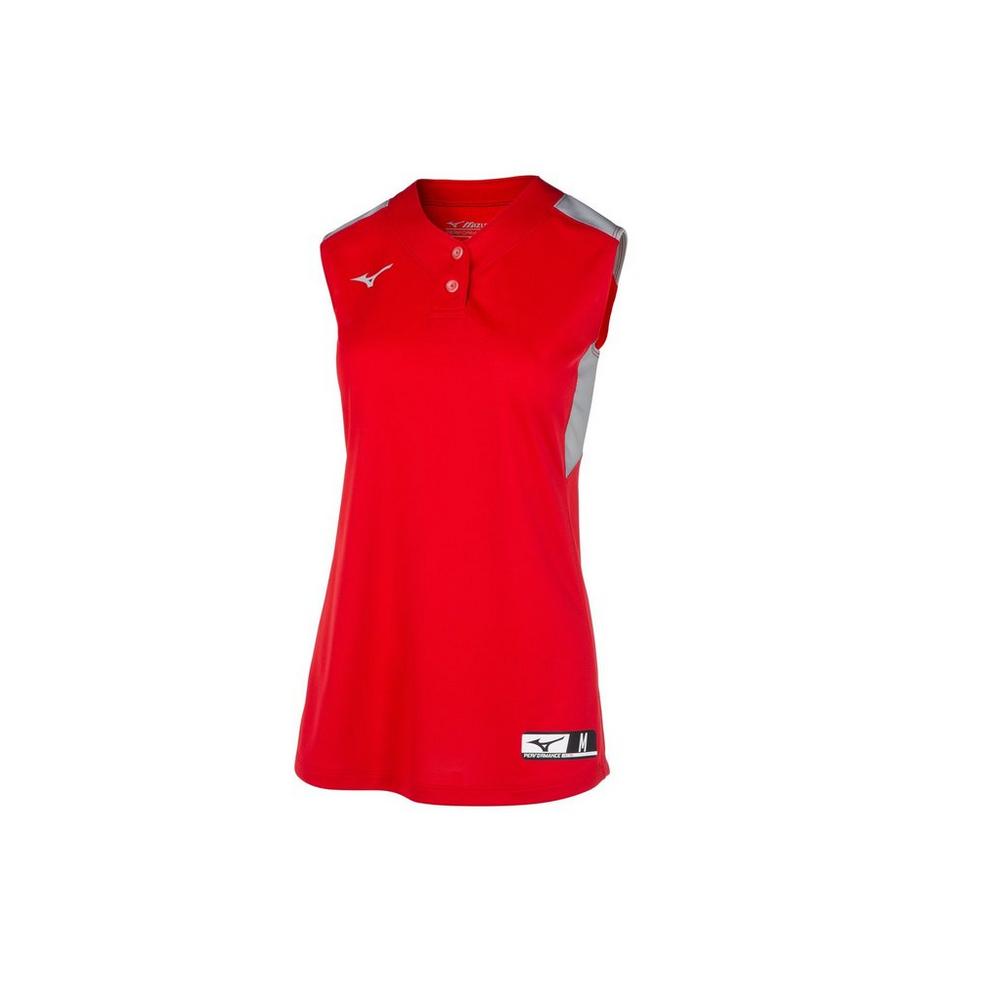 Mizuno Aerolite 2-Knopf ärmellose Softball Jersey