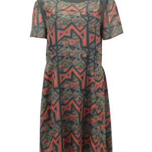 Marc by Marc Jacobs Geo-Maze A-Line Kleid aus mehrfarbiger Seide 7748708106300