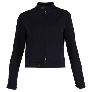 Yohji Yamamoto Jacke mit Reißverschluss in Marineblauer Wolle