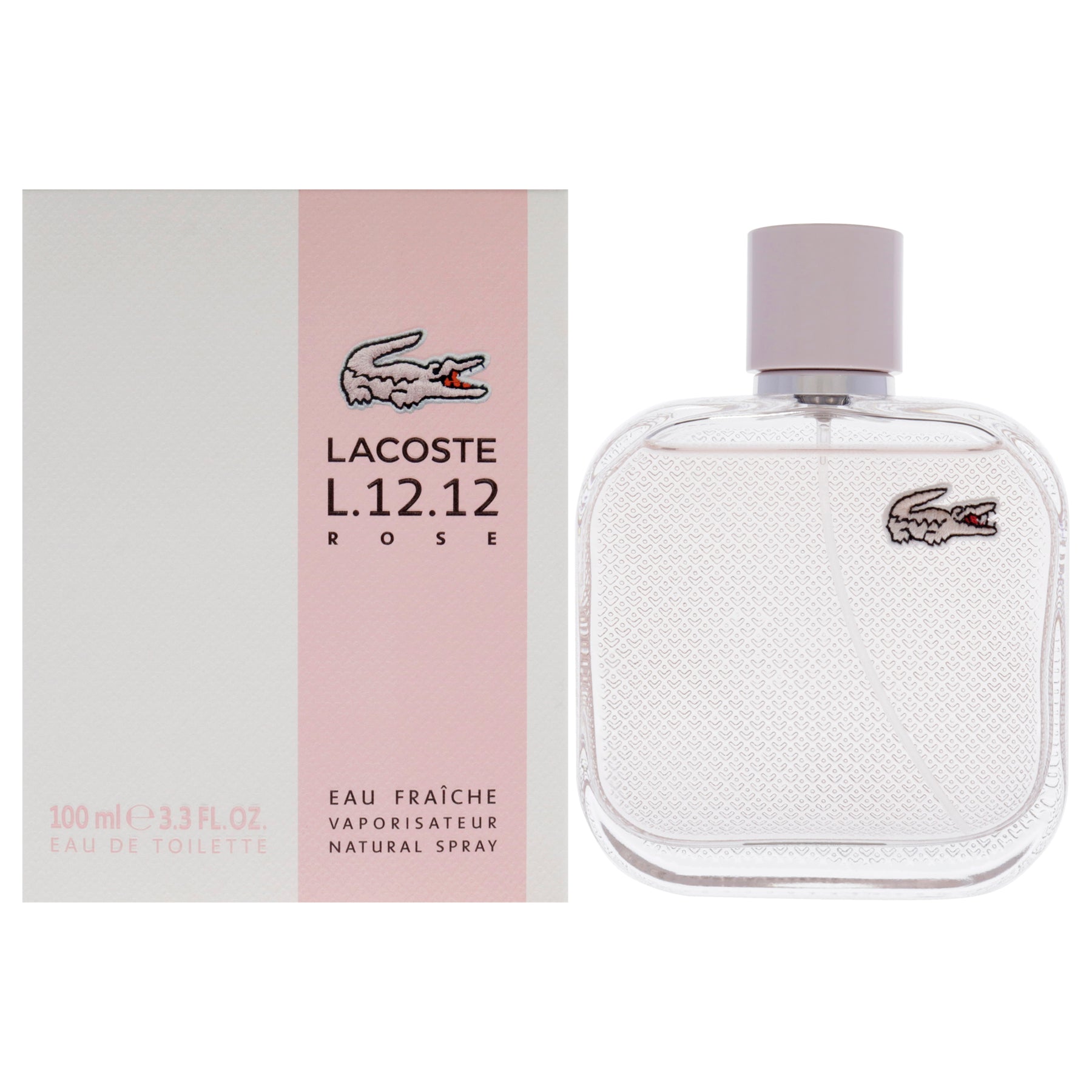 Lacoste Eau De L.12.12 Rose Eau Fraiche von Lacoste for Women – 3.3 oz Eau de Toilette Spray