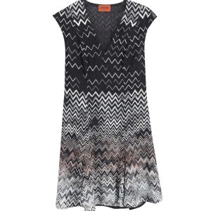 Missoni bedruckte V-Ausschnitt Minikleid in mehrfarbigen Cupro