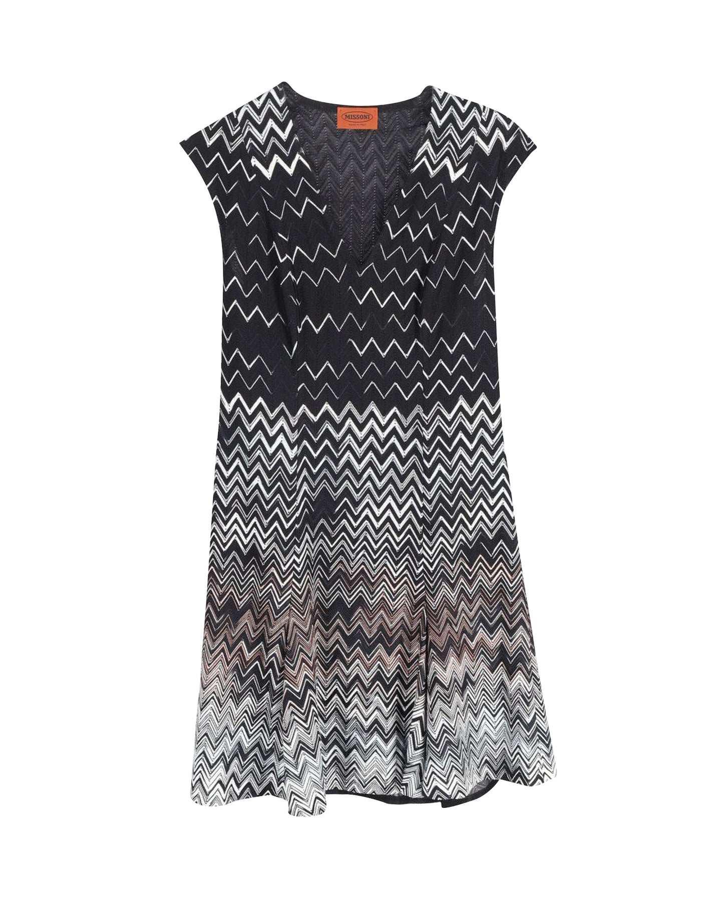 Missoni Bedrucktes Minikleid mit V-Ausschnitt in Mehrfarbig Cupro