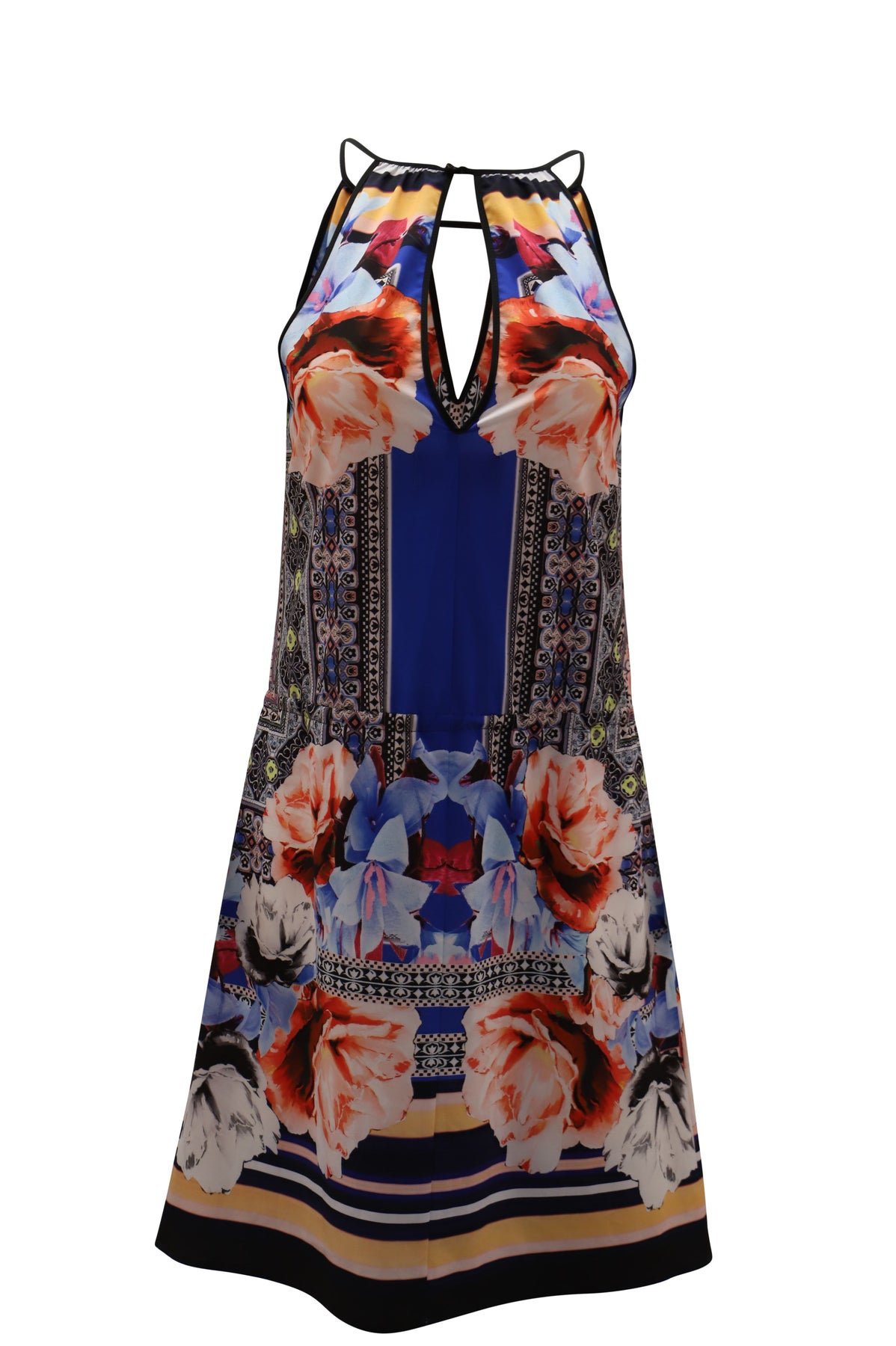 Clover Canyon Bedrucktes Schlüssellochkleid aus mehrfarbigem Polyester